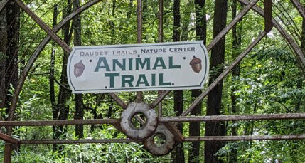 animal trail sign arbor